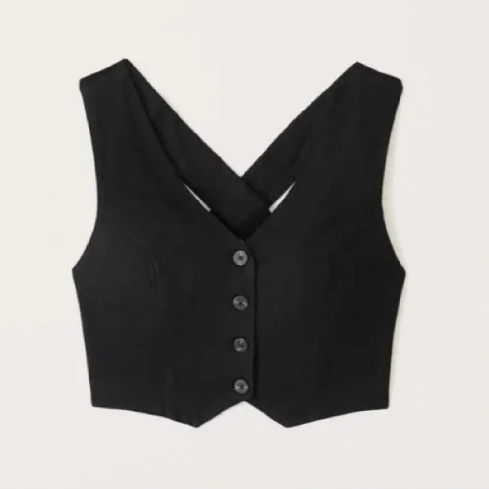 Abercrombie & Fitch Linen Blend Vest Top